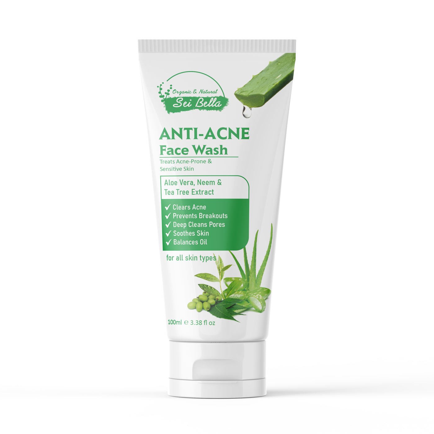 Anti-Acne Tea Tree & Aloe Vera Face Wash